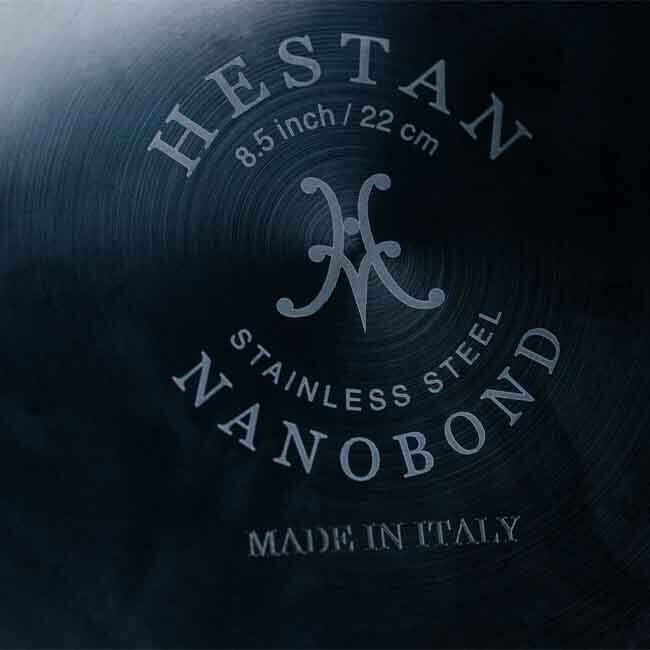 Hestan NanoBond Titanium Stainless Steel Saucepan with Lid, Stainless Steel, 4.0-Quart logo