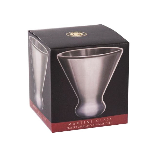 Cork Pops Double Walled Stainless Steel Martini Glass