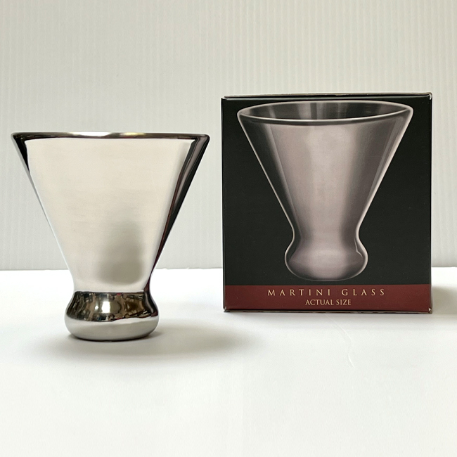 Cork Pops Double Walled Stainless Steel Martini Glass