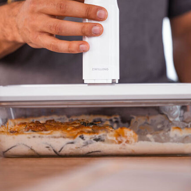 Zwilling Fresh & Save Glass Vacuum Gratin Dish | Grey