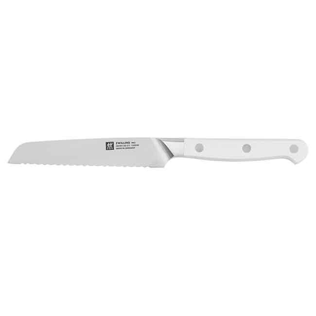 Zwilling PRO Le Blanc 5-inch Serrated Edge Utility Knife