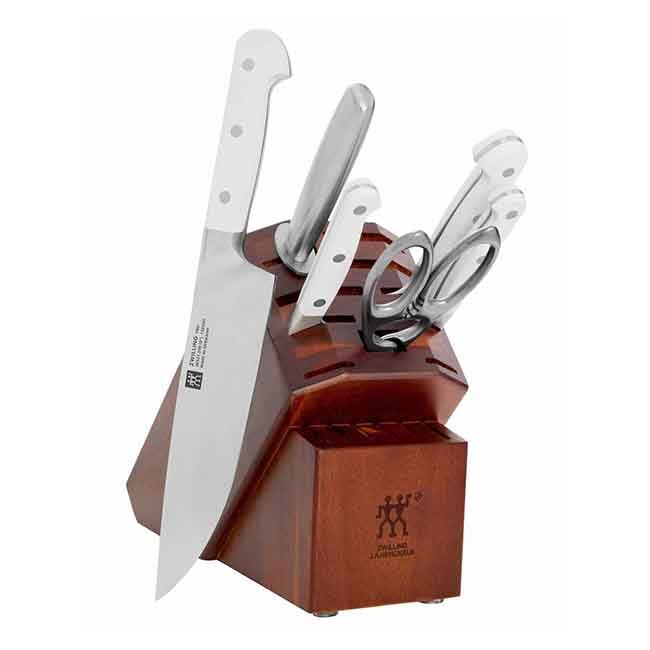 Zwilling J.A. Henckels Pro 7-Piece Acacia Knife Block Set +