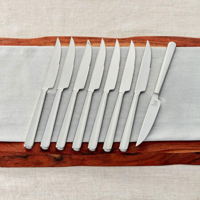 Zwilling J A Henckels Stainless Steel Steak Knife Set with Wood Presentation Case, 8-pc - knives only