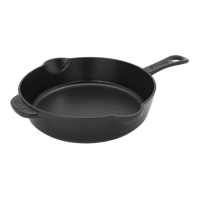 Staub Cast Iron 8.5-inch, Traditional Deep Skillet | Black Matte