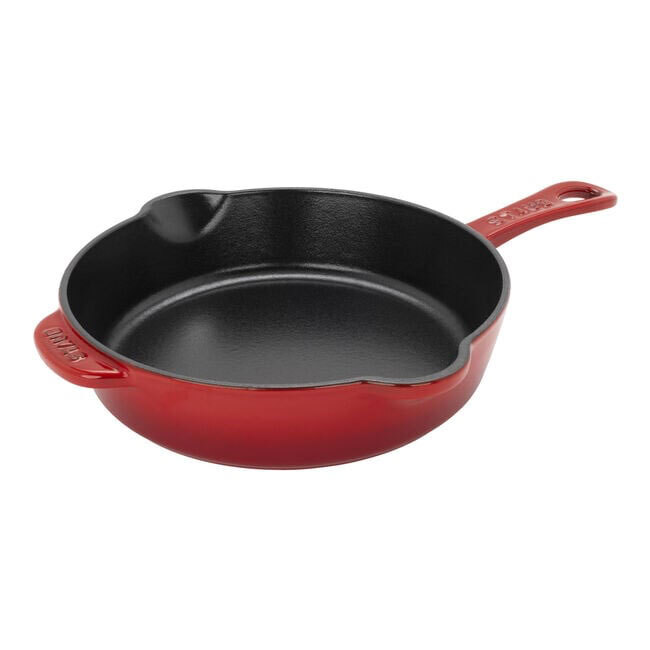 Staub Cast Iron 8.5-inch, Traditional Deep Skillet | Cherry	