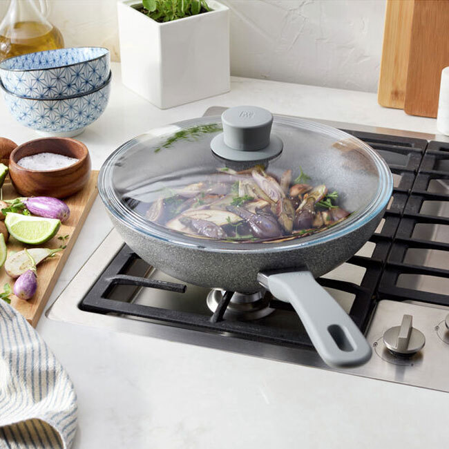 Zwilling Parma Plus 11-inch Nonstick Wok With Lid | Aluminum, Grey