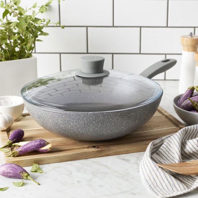 Zwilling Parma Plus 11-inch Nonstick Wok With Lid | Aluminum, Grey