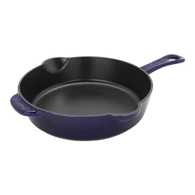 Staub Cast Iron 8.5-inch, Traditional Deep Skillet | Dark Blue