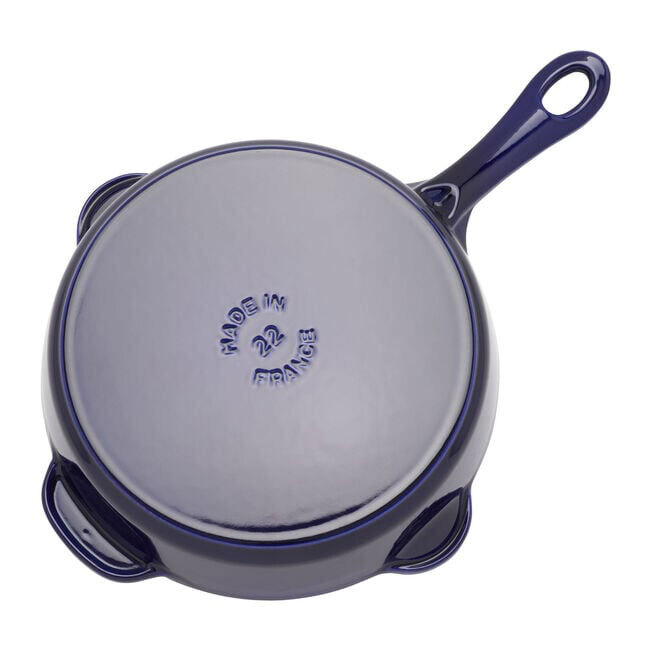 Staub 8.5-inch, Traditional Deep Skillet | Dark Blue bottom