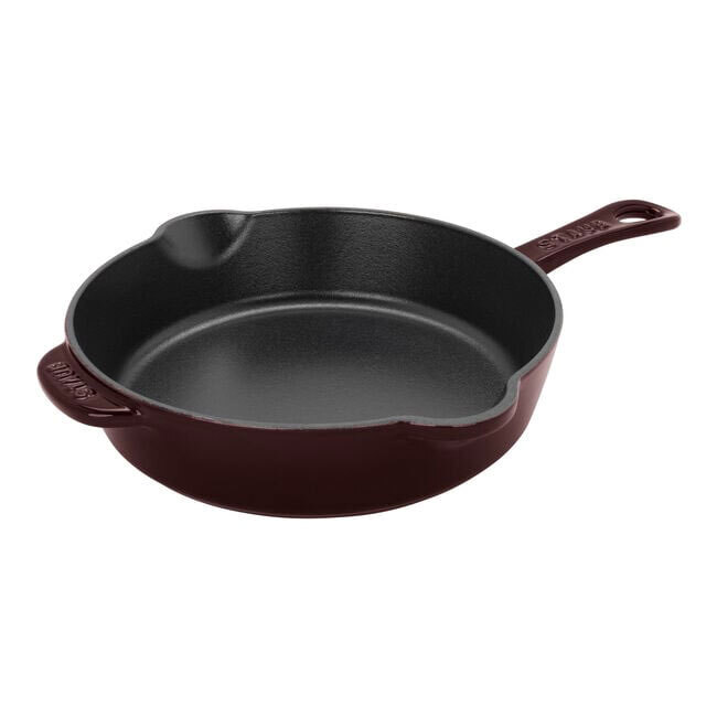 Staub Cast Iron 8.5-inch, Traditional Deep Skillet | Grenadine