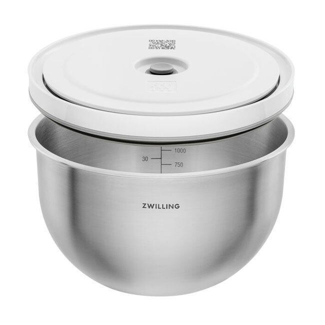 Zwilling Fresh & Save Bowls | Stainless Steel Vacuum Bowl Set S/M/L | Silver-white | 6-pc