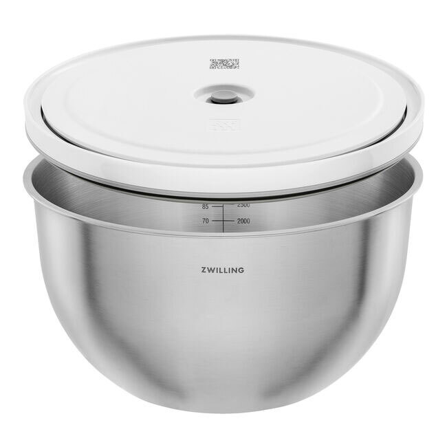 Zwilling Fresh & Save Bowls | Stainless Steel Vacuum Bowl Set S/M/L | Silver-white | 6-pc