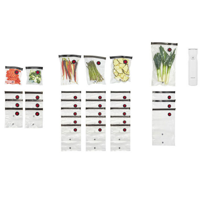 Product Zwilling Fresh & Save S/M/L Mixed Bag Set with Vacuum Pump | 30-pc