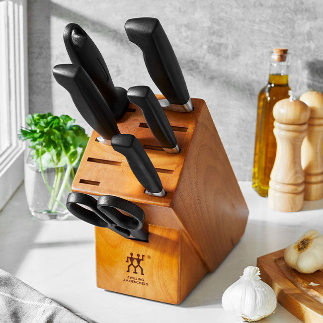 Zwilling J A Henckels FOUR STAR 7-pc, Knife Block Set | Natural
