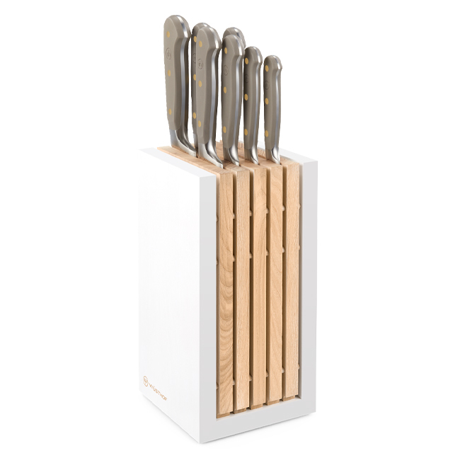 Wüsthof Classic 8-Piece Designer Knife Block Set | Velvet Oyster