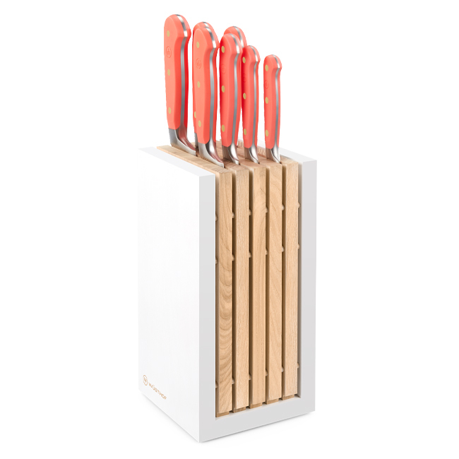 Product Wüsthof Classic 8-Piece Designer Knife Block Set | Coral Peach
