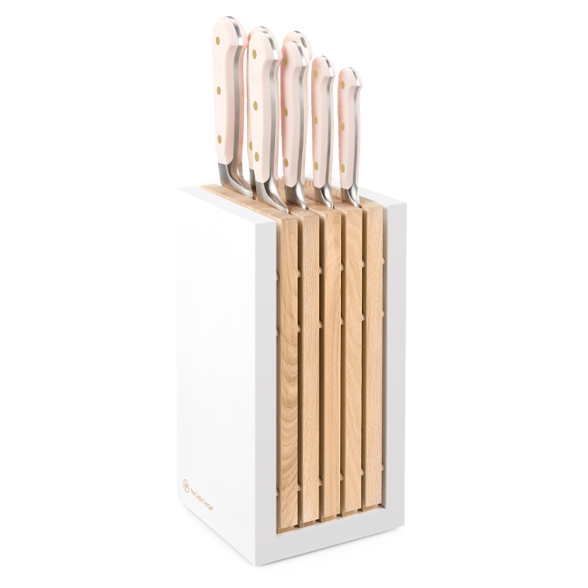 Product Wüsthof Classic 8-Piece Designer Knife Block Set | Pink Himalayan Salt