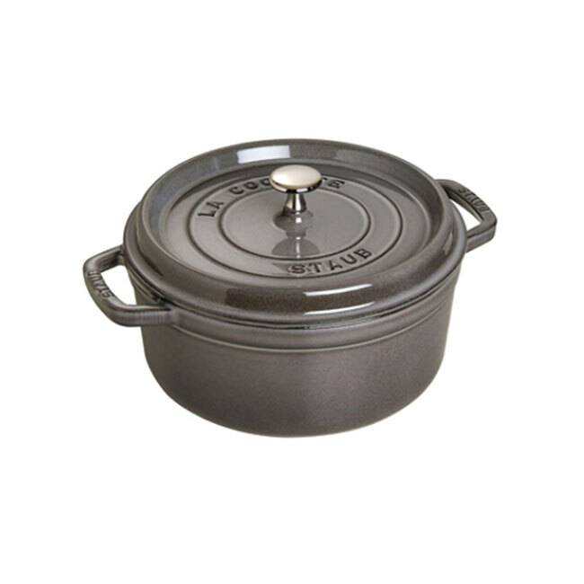 Staub Cast Iron Round 4 Qt Cocotte | Graphite