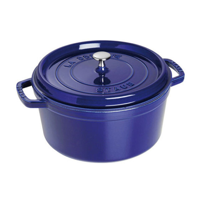 Staub Cast Iron 7 Qt. Round Cocotte | Dark Blue