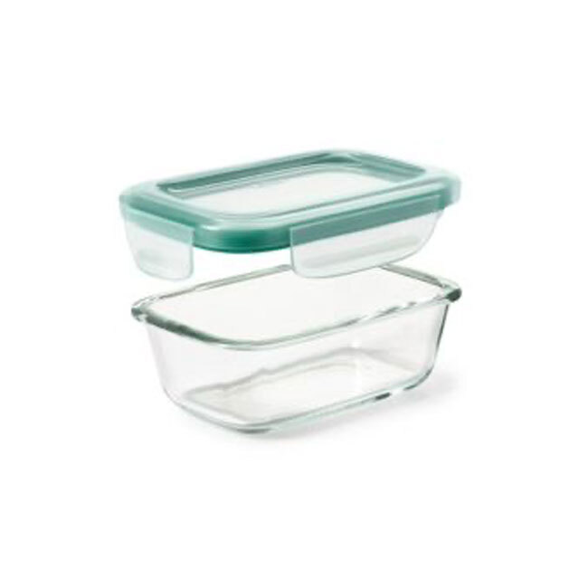 OXO Good Grips 1.6 Cup Smart Seal Glass Rectangle Container - top lifted off