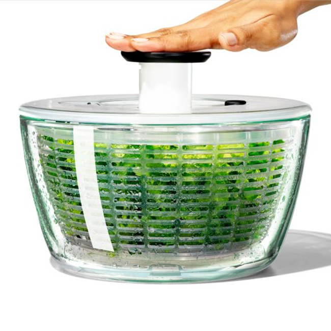 OXO SteeL Stainless Steel Classic Salad Spinner NEW