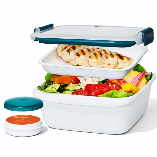 OXO Good Grips Prep & Go Salad Container in use