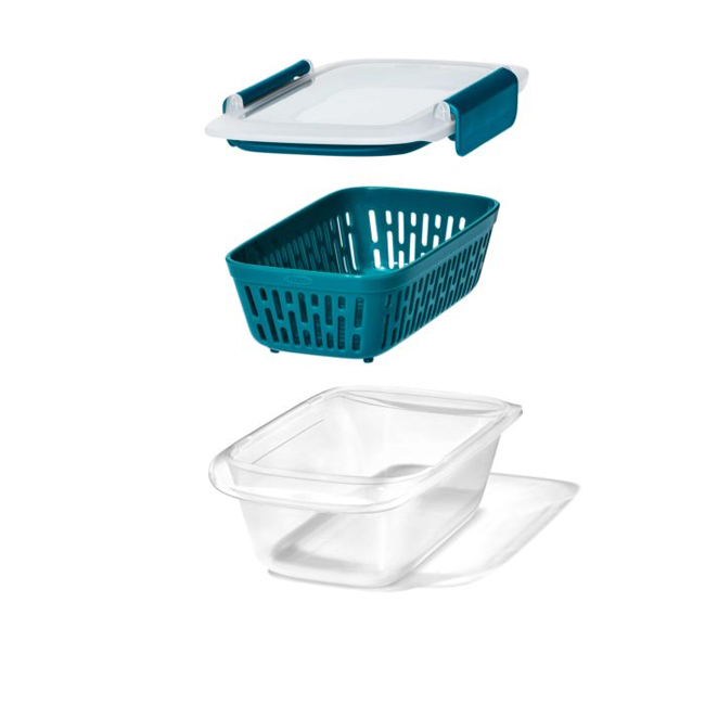 OXO Good Grips Prep & Go Container with Colander exploded