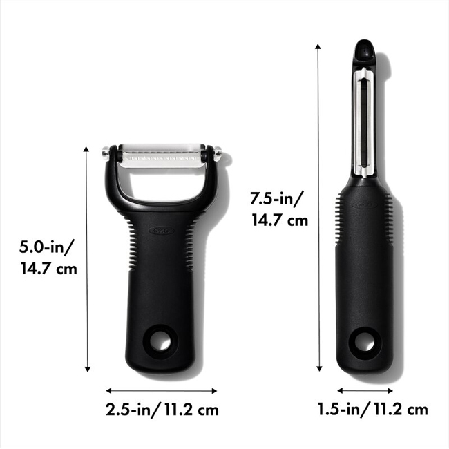 OXO Good Grips 2-Pc Peeler Set - Dimensions