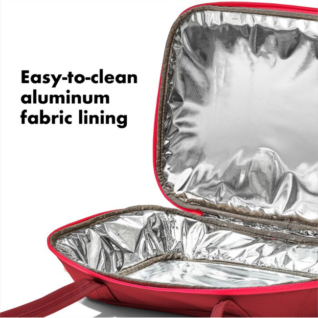 OXO Good Grips Insulated Bakeware Carrier | Jam Red - interior