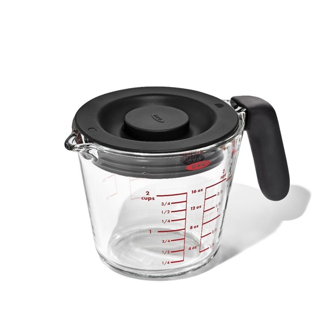 OXO Good Grips 2-Cup Glass Measuring Cup with Lid