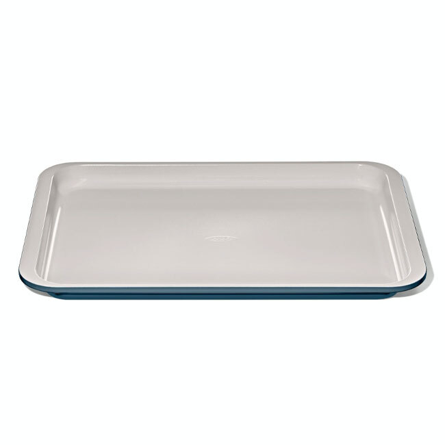 Product OXO Good Grips Non-Stick Pro Ceramic Coated Metal Bakeware Half Sheet Pan | Storm Blue