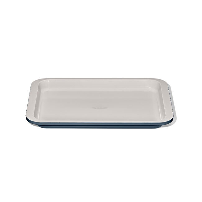 Product OXO Good Grips Non-Stick Pro Ceramic Coated Metal Bakeware Quarter Sheet Pan | Storm Blue