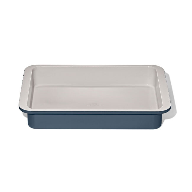 Product OXO Good Grips Non-Stick Pro Ceramic Coated Metal Bakeware 9” x 13” Cake Pan | Storm Blue