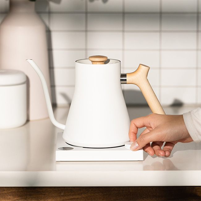 Fellow Stagg EKG Electric Kettle | White/Maple