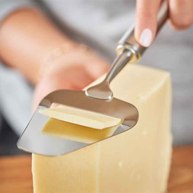 Rösle Cheese Slicer in use