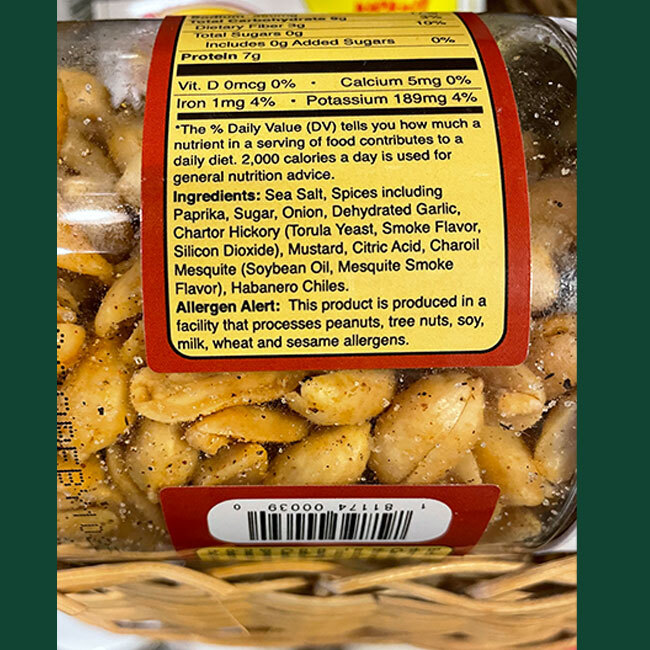 Bertie County Peanuts | Smoky San Souci Peanuts - ingredients