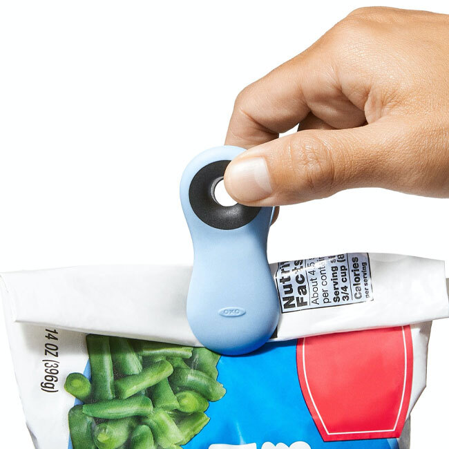 OXO Good Grips All-Purpose Magnetic Clips - (4 Pk.) - Light Blue in use