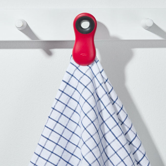 OXO Good Grips All-Purpose Magnetic Clips - (4 Pk.) - Red in use