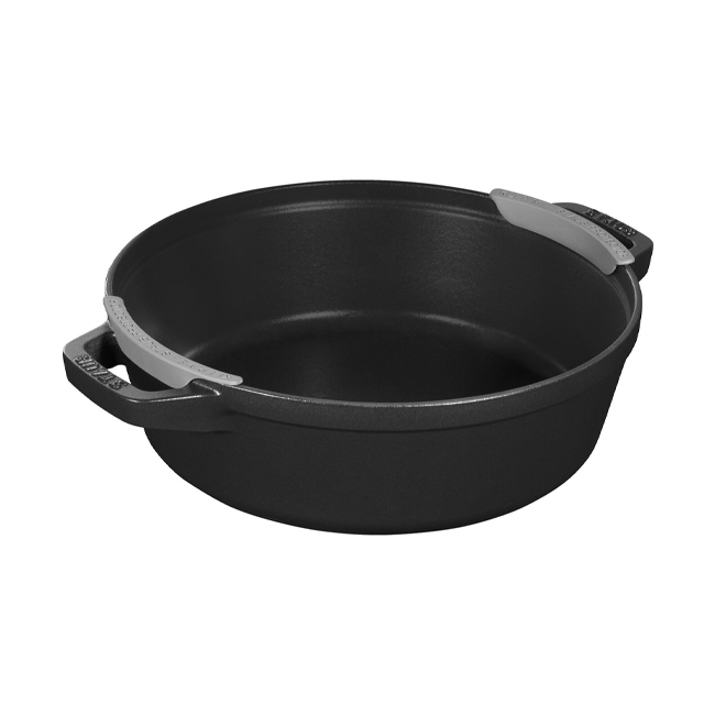 Staub 4-Pc Cast Iron Stackable Set | Black -  3.5-quart Braiser