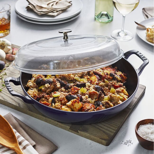 Staub Cast Iron 3.5 Qt. Braiser w/ Glass Lid | Dark Blue