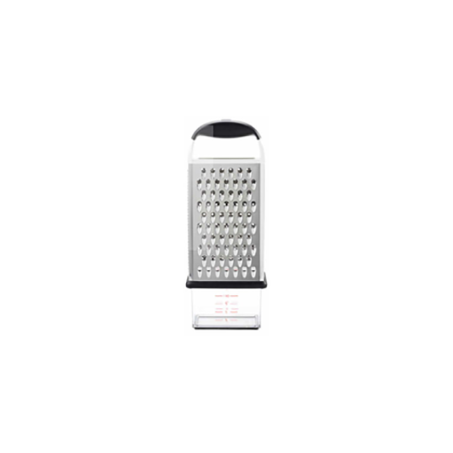 Professional Box Grater With Storage Container, Stainless Steel