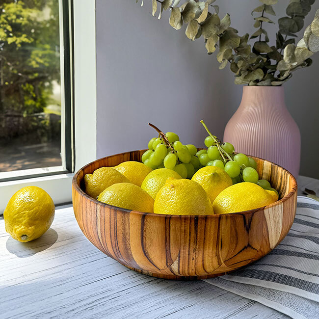 Teakhaus Moon Salad Bowl