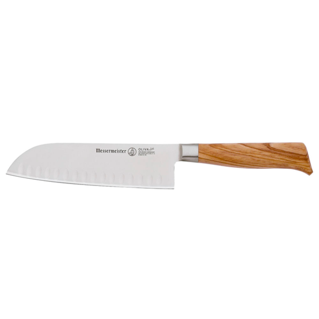 Messermeister Oliva Elite 7 Hollow Edge Santoku Knife