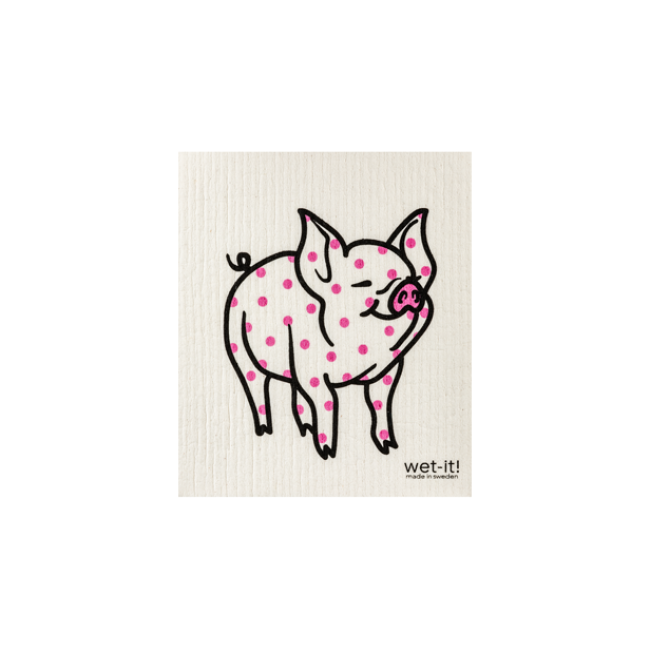 Polka Pig Wet-It Swedish Dishcloth