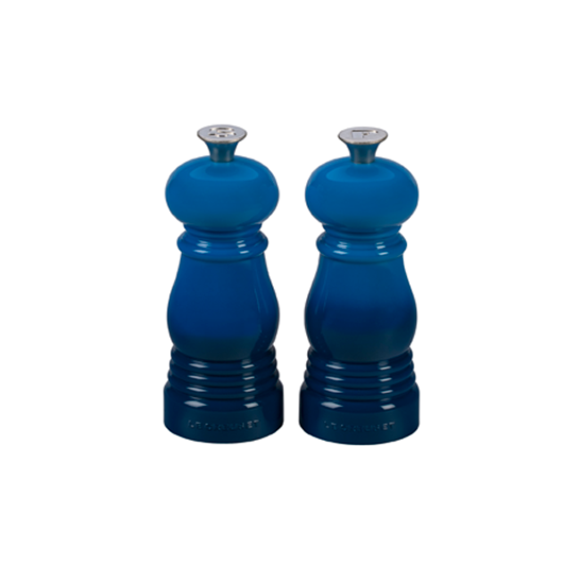 Le Creuset Petite Salt and Pepper Mill Set | Marseille Blue