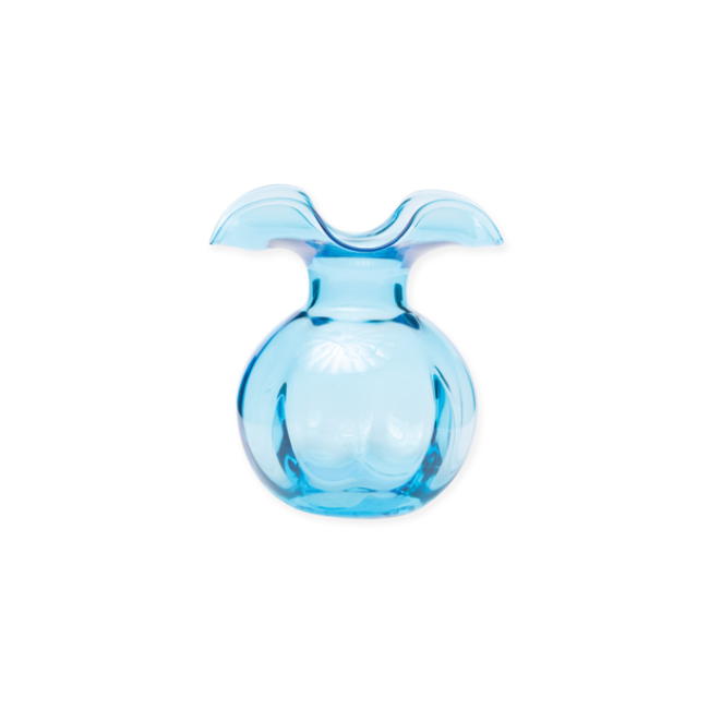 Vietri Hibiscus Glass Bud Vase | Aqua
