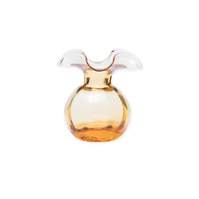 Vietri Hibiscus Glass Bud Vase | Amber