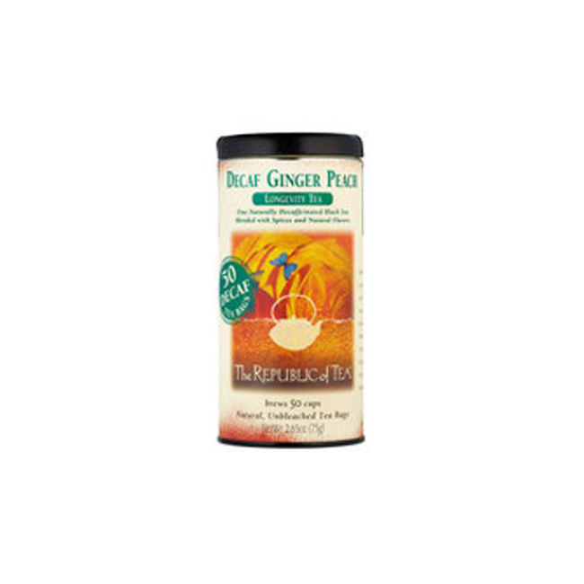 The Republic of Tea Decaf Ginger Peach Black Tea Bags