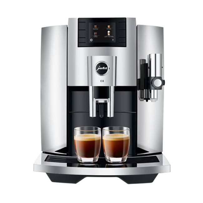 Jura E8 Automatic Coffee Center - Chrome - Front