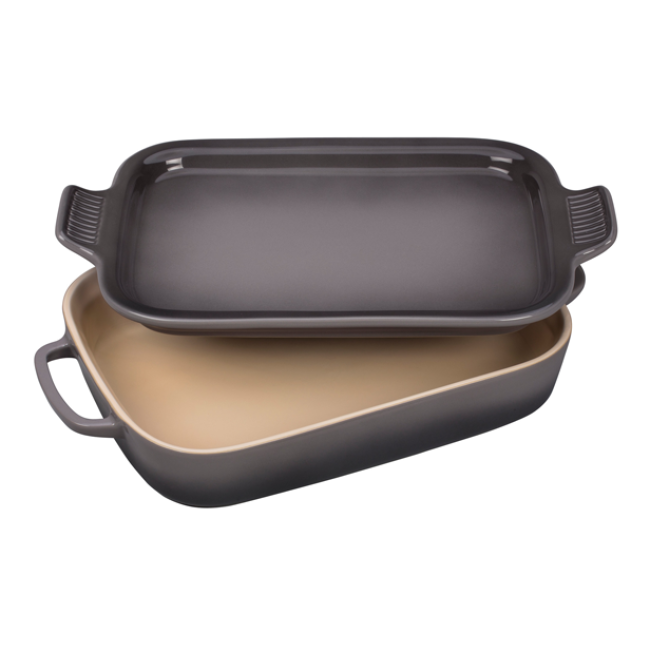 Le Creuset Rectangular Dish with Platter Lid | Oyster